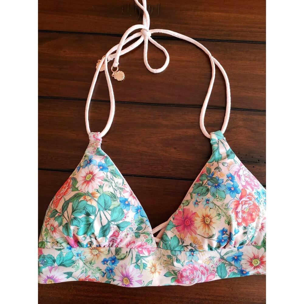 Swim Systems Love Birds Halter Bikini Top C610 Size L NWT - Picture 2 of 10
